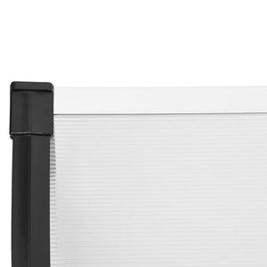 vidaXL Door Canopy Black and Transparent 358.5x90 cm Polycarbonate