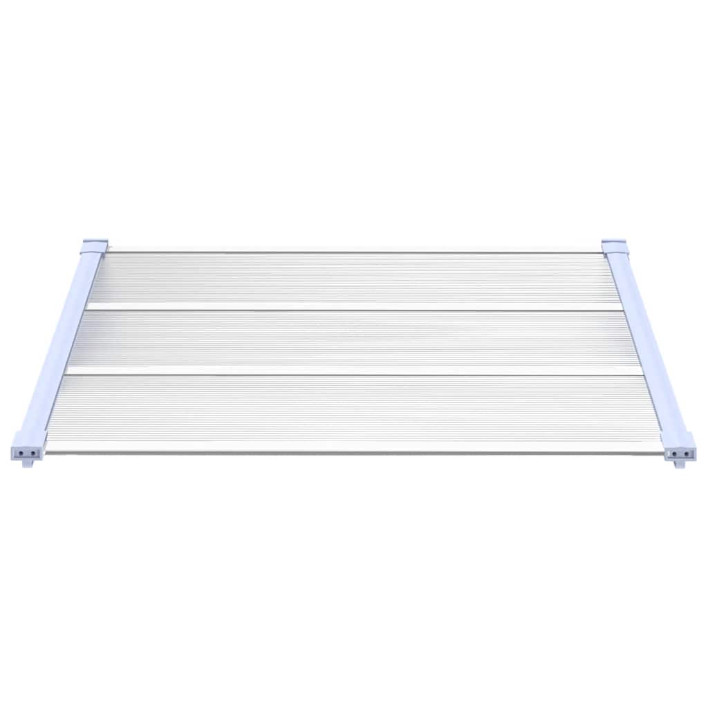 vidaXL Door Canopy Grey and Transparent 122x90 cm Polycarbonate
