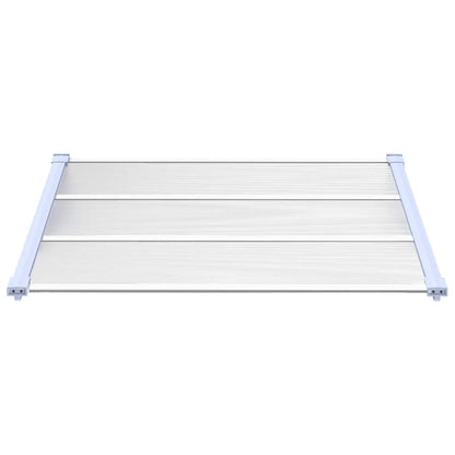 vidaXL Door Canopy Grey and Transparent 122x90 cm Polycarbonate