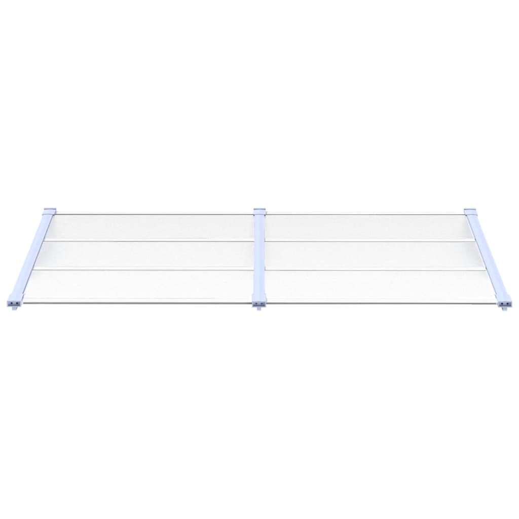 vidaXL Door Canopy Grey and Transparent 199x90 cm Polycarbonate