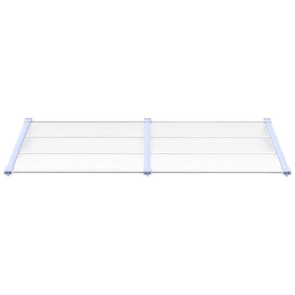 vidaXL Door Canopy Grey and Transparent 199x90 cm Polycarbonate
