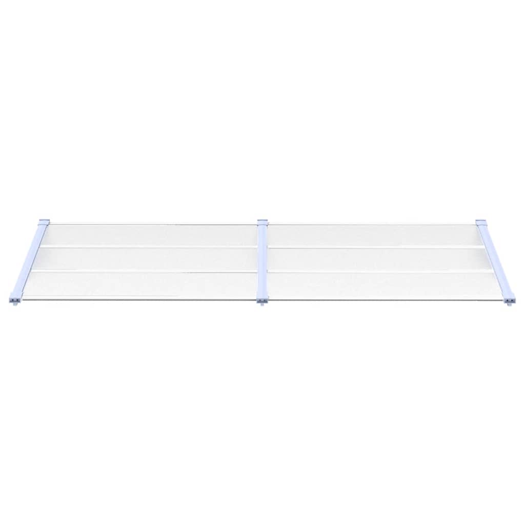 vidaXL Door Canopy Grey and Transparent 239x90 cm Polycarbonate