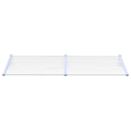 vidaXL Door Canopy Grey and Transparent 239x90 cm Polycarbonate