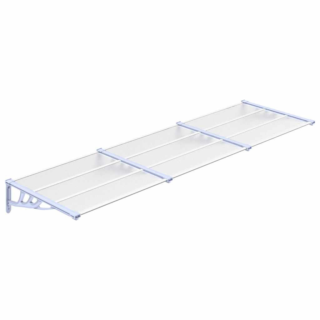 vidaXL Door Canopy Grey and Transparent 297.5x90 cm Polycarbonate