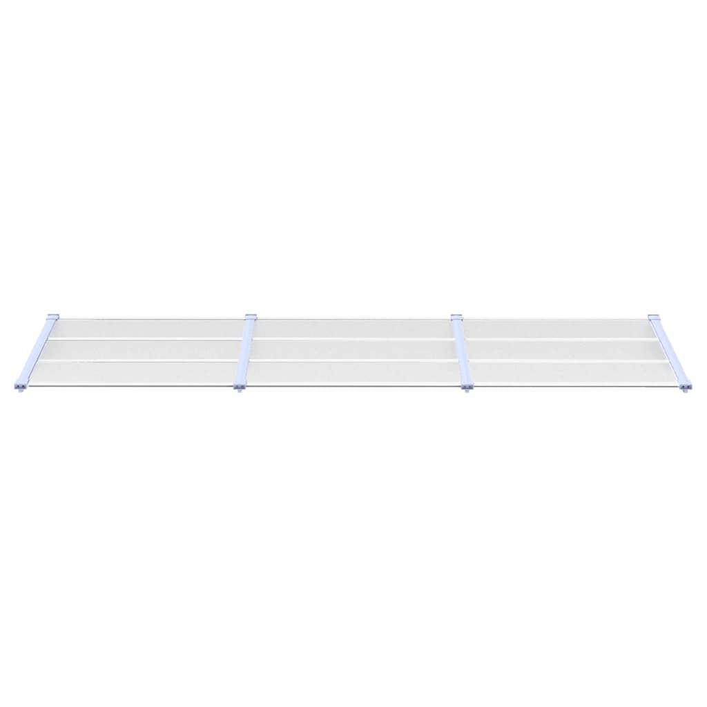 vidaXL Door Canopy Grey and Transparent 297.5x90 cm Polycarbonate