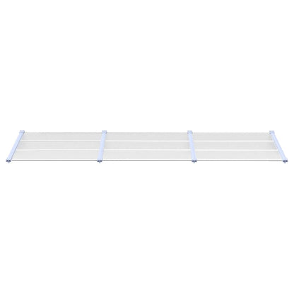 vidaXL Door Canopy Grey and Transparent 297.5x90 cm Polycarbonate
