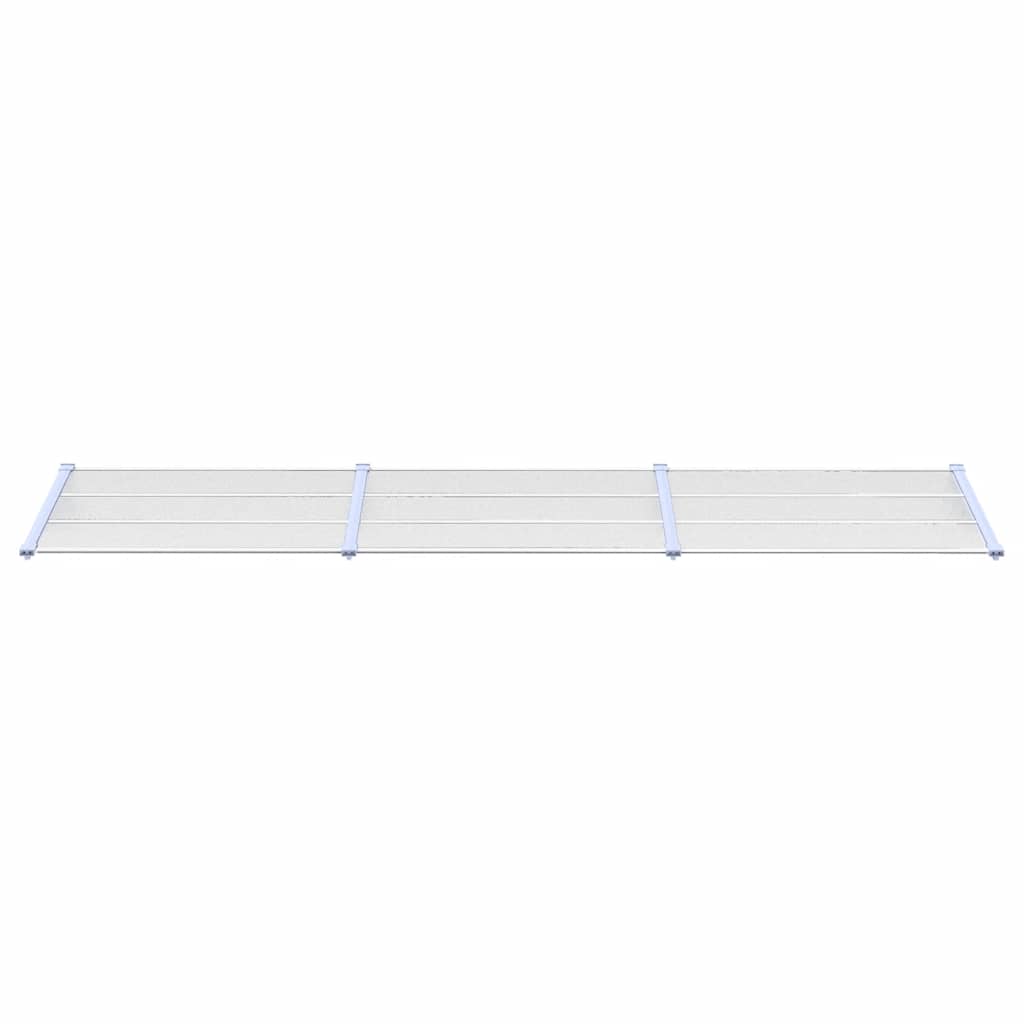 vidaXL Door Canopy Grey and Transparent 358.5x90 cm Polycarbonate