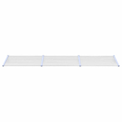 vidaXL Door Canopy Grey and Transparent 358.5x90 cm Polycarbonate