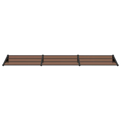 vidaXL Door Canopy Black 358.5x90 cm Polycarbonate