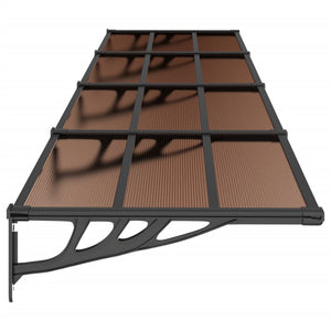 vidaXL Door Canopy Black 396x90 cm Polycarbonate