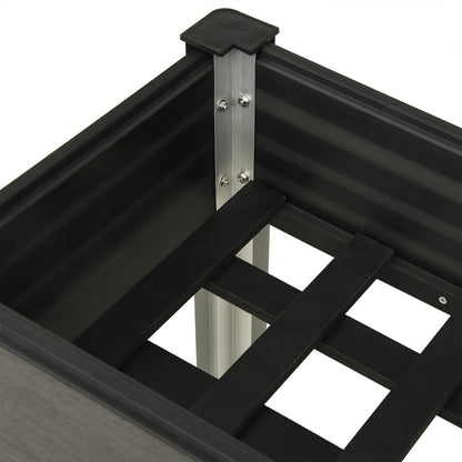vidaXL Garden Raised Bed Grey 120x40x75 cm WPC