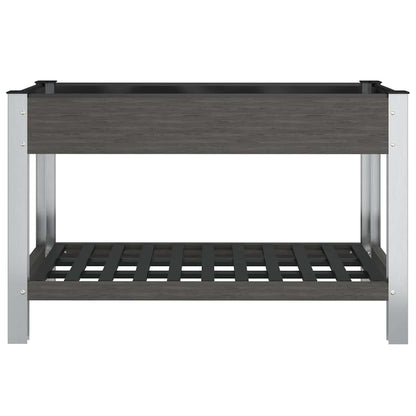 vidaXL Garden Raised Bed with Shelf Grey 120x50x75 cm WPC