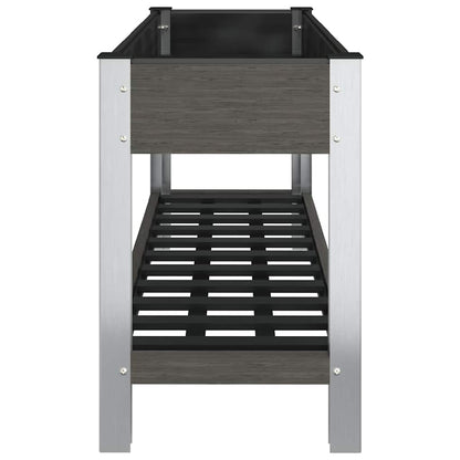 vidaXL Garden Raised Bed with Shelf Grey 120x50x75 cm WPC