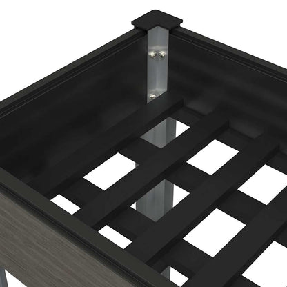 vidaXL Garden Raised Bed with Shelf Grey 120x50x75 cm WPC