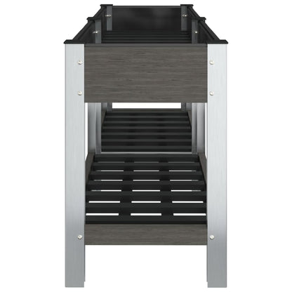 vidaXL Garden Raised Bed with Shelf Grey 175x50x75 cm WPC
