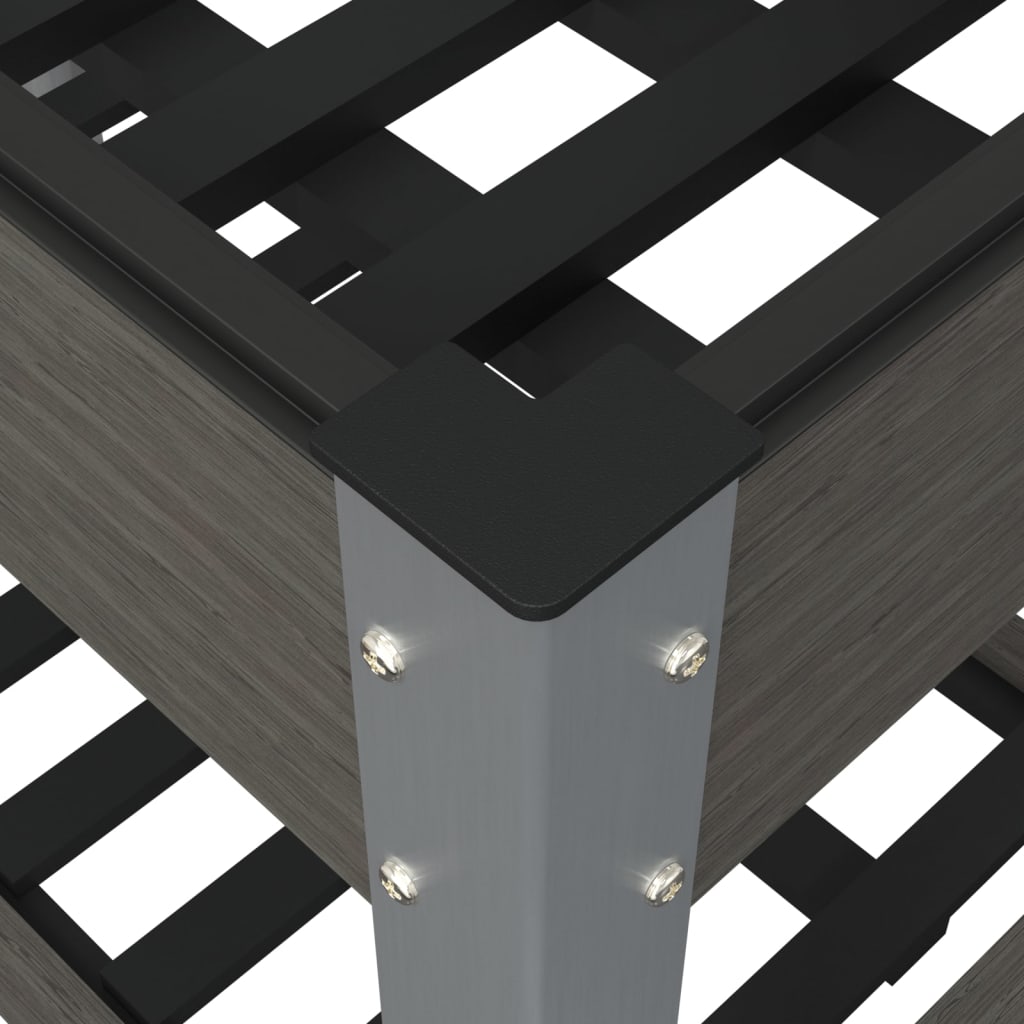 vidaXL Garden Raised Bed with Shelf Grey 175x50x75 cm WPC