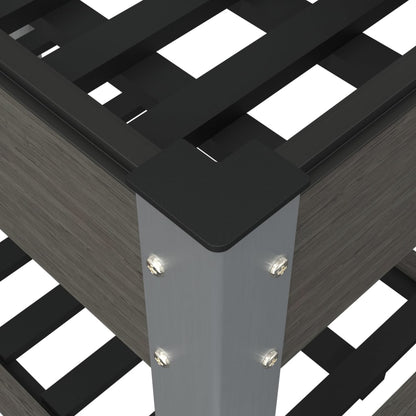 vidaXL Garden Raised Bed with Shelf Grey 175x50x75 cm WPC