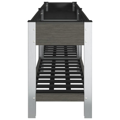 vidaXL Garden Raised Bed with Shelf Grey 200x50x75 cm WPC