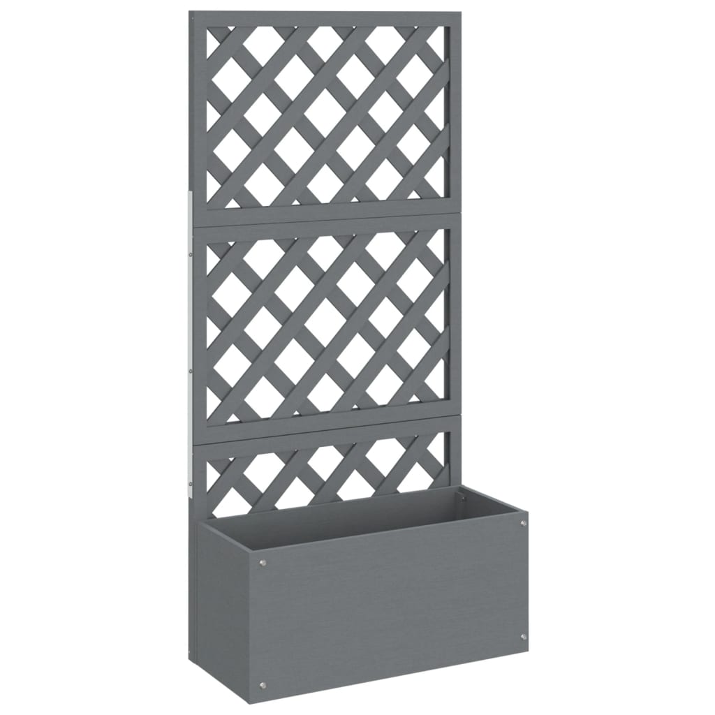 vidaXL Trellis Planter Grey 65x33x135 cm WPC