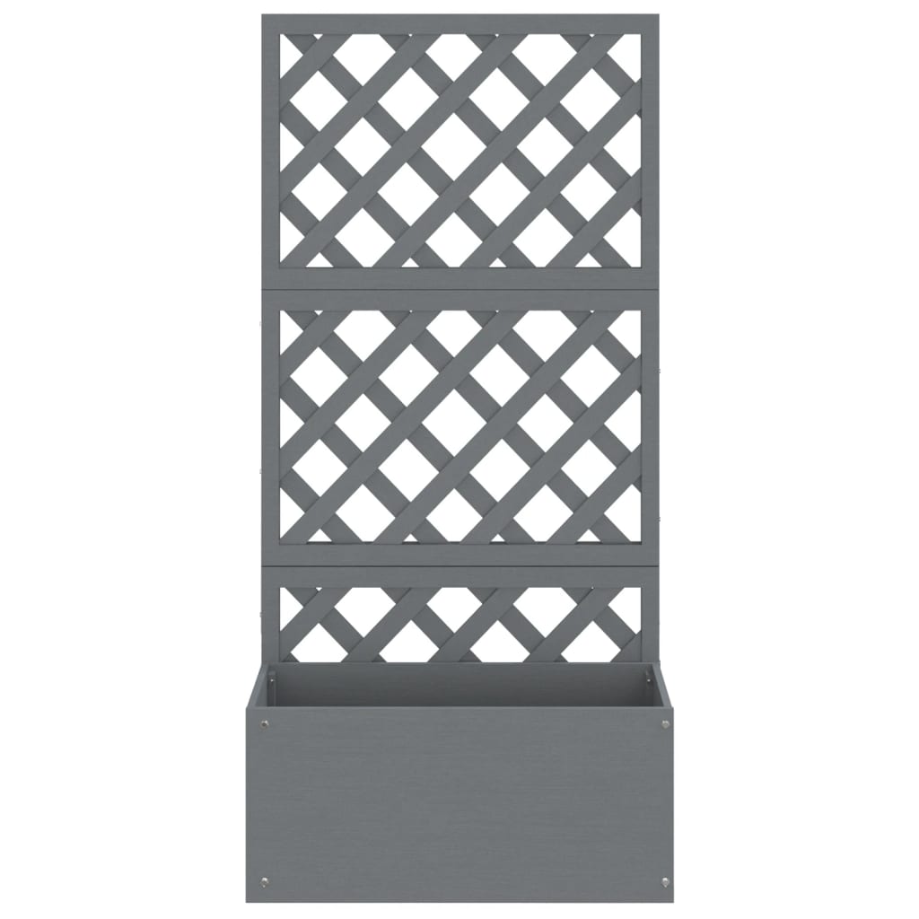 vidaXL Trellis Planter Grey 65x33x135 cm WPC