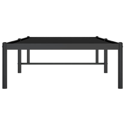 vidaXL Metal Bed Frame without Mattress Black 75x190cm