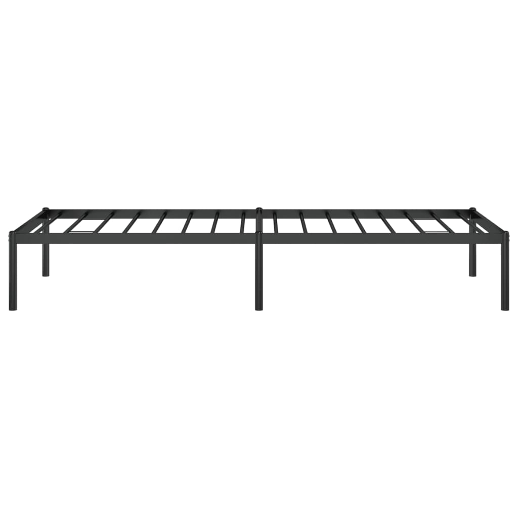 vidaXL Metal Bed Frame without Mattress Black 75x190cm
