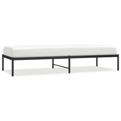 vidaXL Metal Bed Frame without Mattress Black 80x200cm