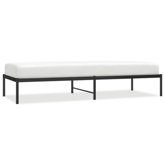 vidaXL Metal Bed Frame without Mattress Black 80x200cm