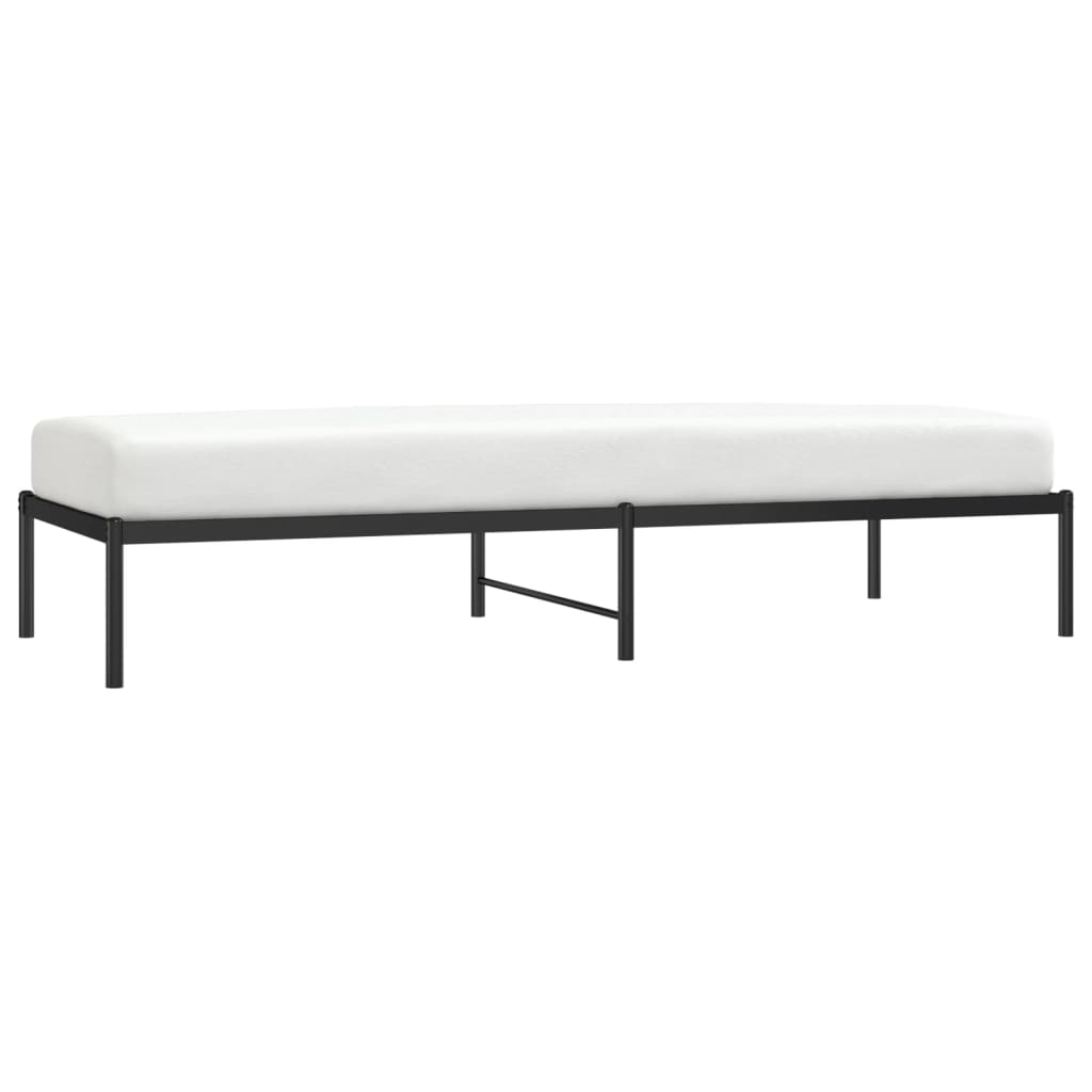 vidaXL Metal Bed Frame without Mattress Black 80x200cm