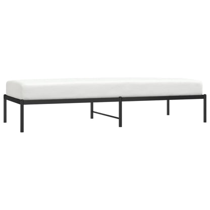 vidaXL Metal Bed Frame without Mattress Black 80x200cm