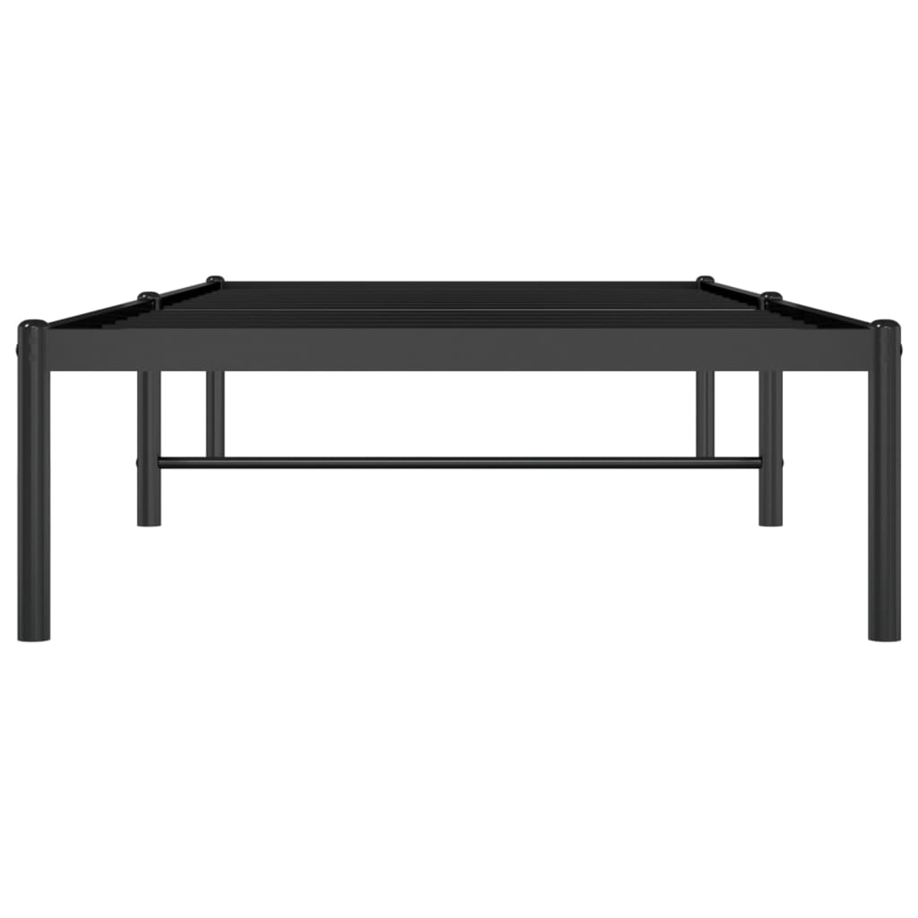 vidaXL Metal Bed Frame without Mattress Black 80x200cm