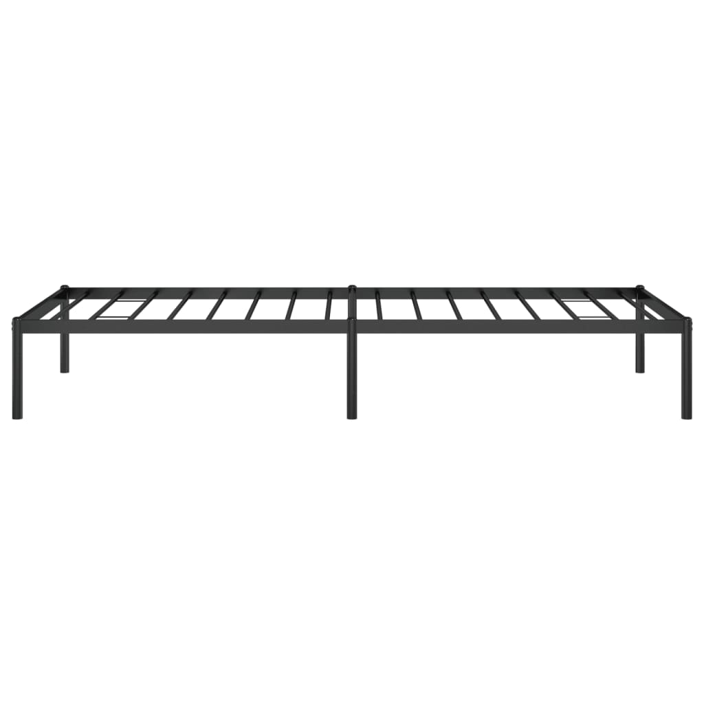 vidaXL Metal Bed Frame without Mattress Black 80x200cm