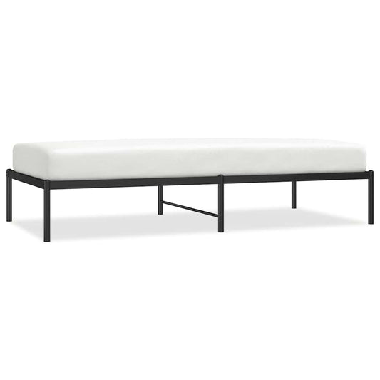vidaXL Metal Bed Frame without Mattress Black 90x190cm