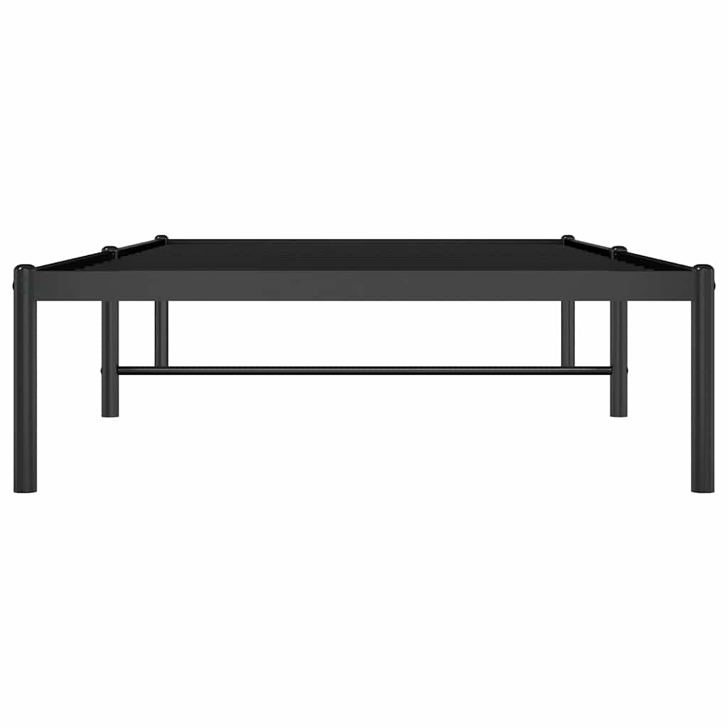 vidaXL Metal Bed Frame without Mattress Black 90x190cm
