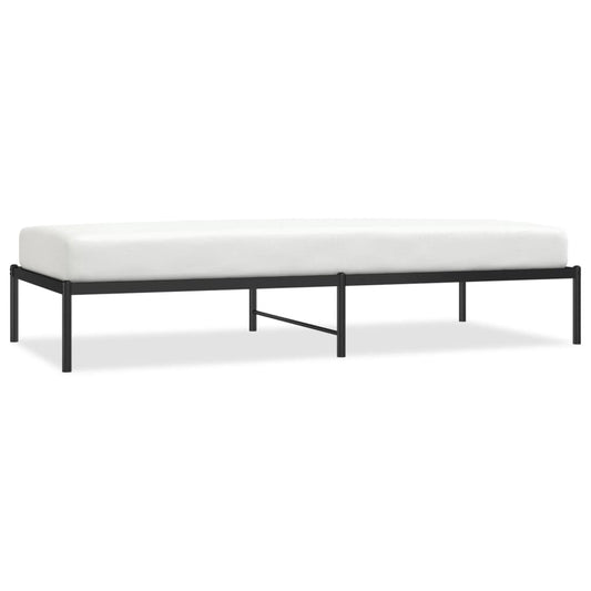vidaXL Metal Bed Frame without Mattress Black 90x200cm