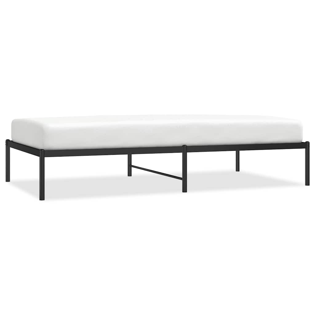 vidaXL Metal Bed Frame without Mattress Black 100x190cm