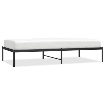 vidaXL Metal Bed Frame without Mattress Black 100x190cm