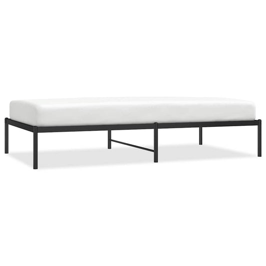 vidaXL Metal Bed Frame without Mattress Black 100x190cm