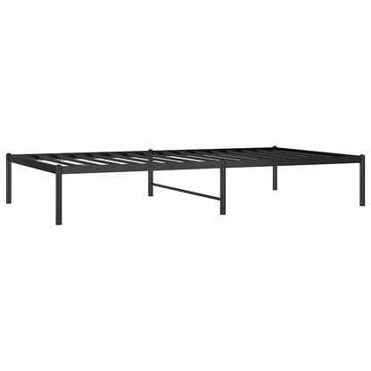 vidaXL Metal Bed Frame without Mattress Black 100x190cm