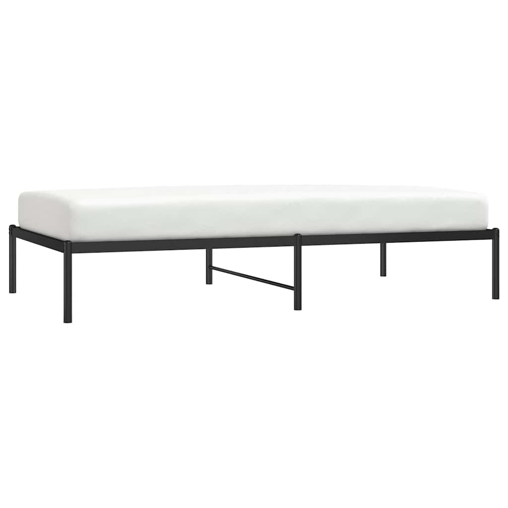 vidaXL Metal Bed Frame without Mattress Black 100x190cm