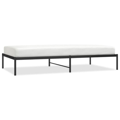 vidaXL Metal Bed Frame without Mattress Black 107x203cm
