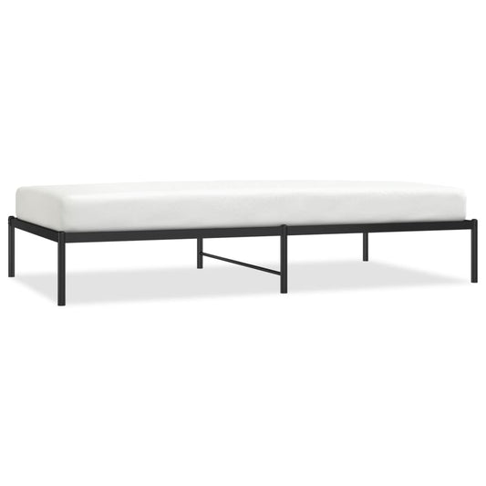 vidaXL Metal Bed Frame without Mattress Black 107x203cm