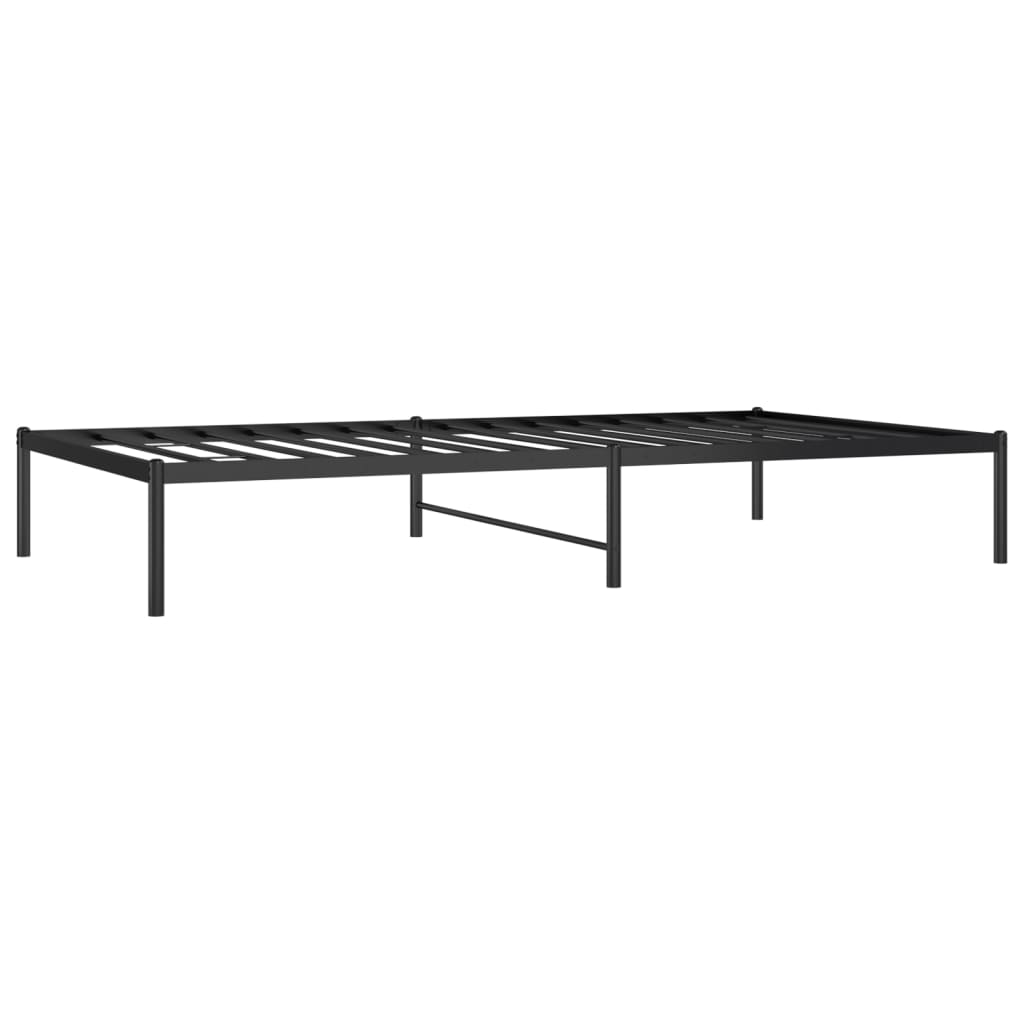 vidaXL Metal Bed Frame without Mattress Black 107x203cm