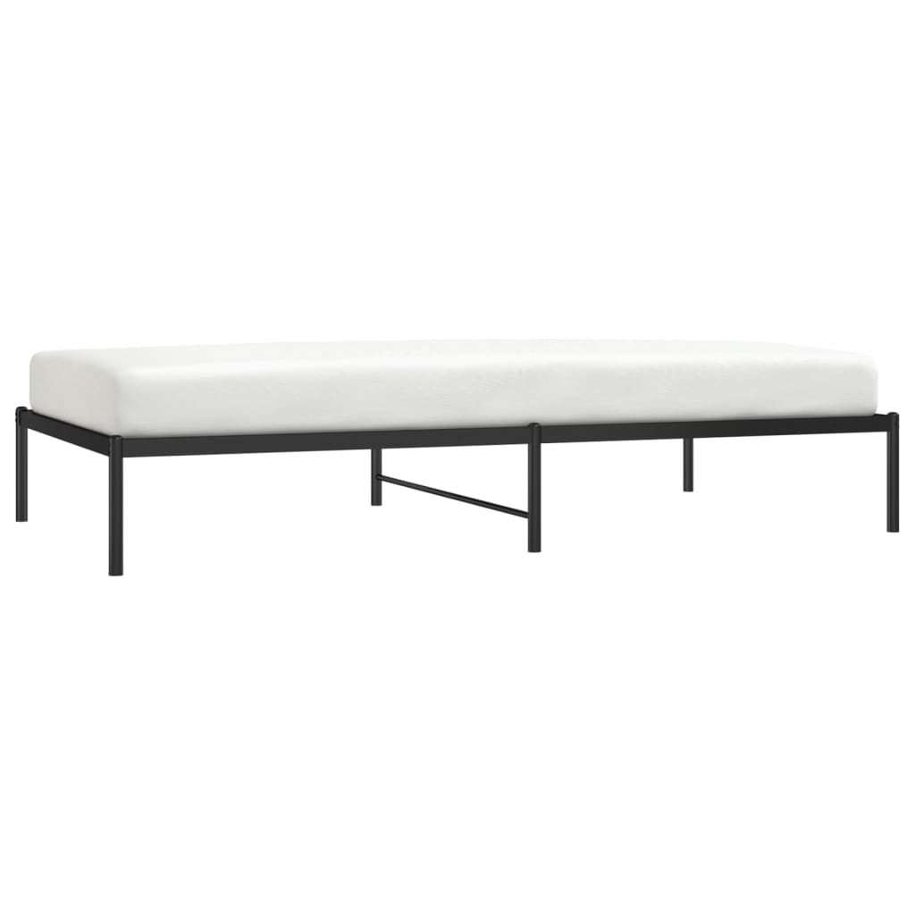 vidaXL Metal Bed Frame without Mattress Black 107x203cm