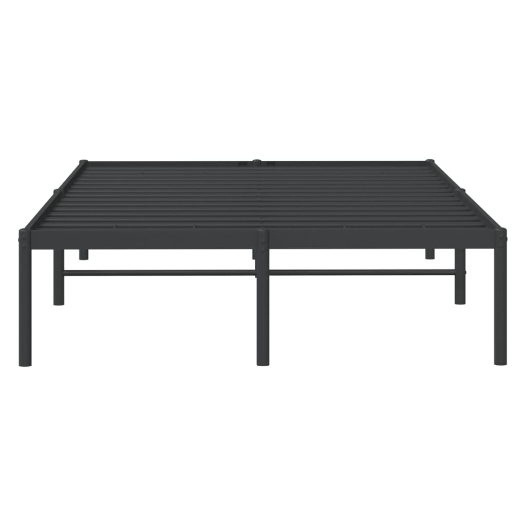 vidaXL Metal Bed Frame without Mattress Black 120x190cm