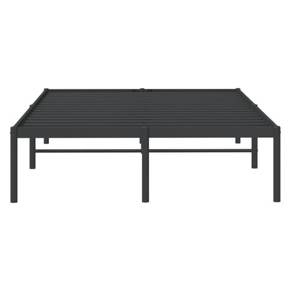 vidaXL Metal Bed Frame without Mattress Black 120x190cm