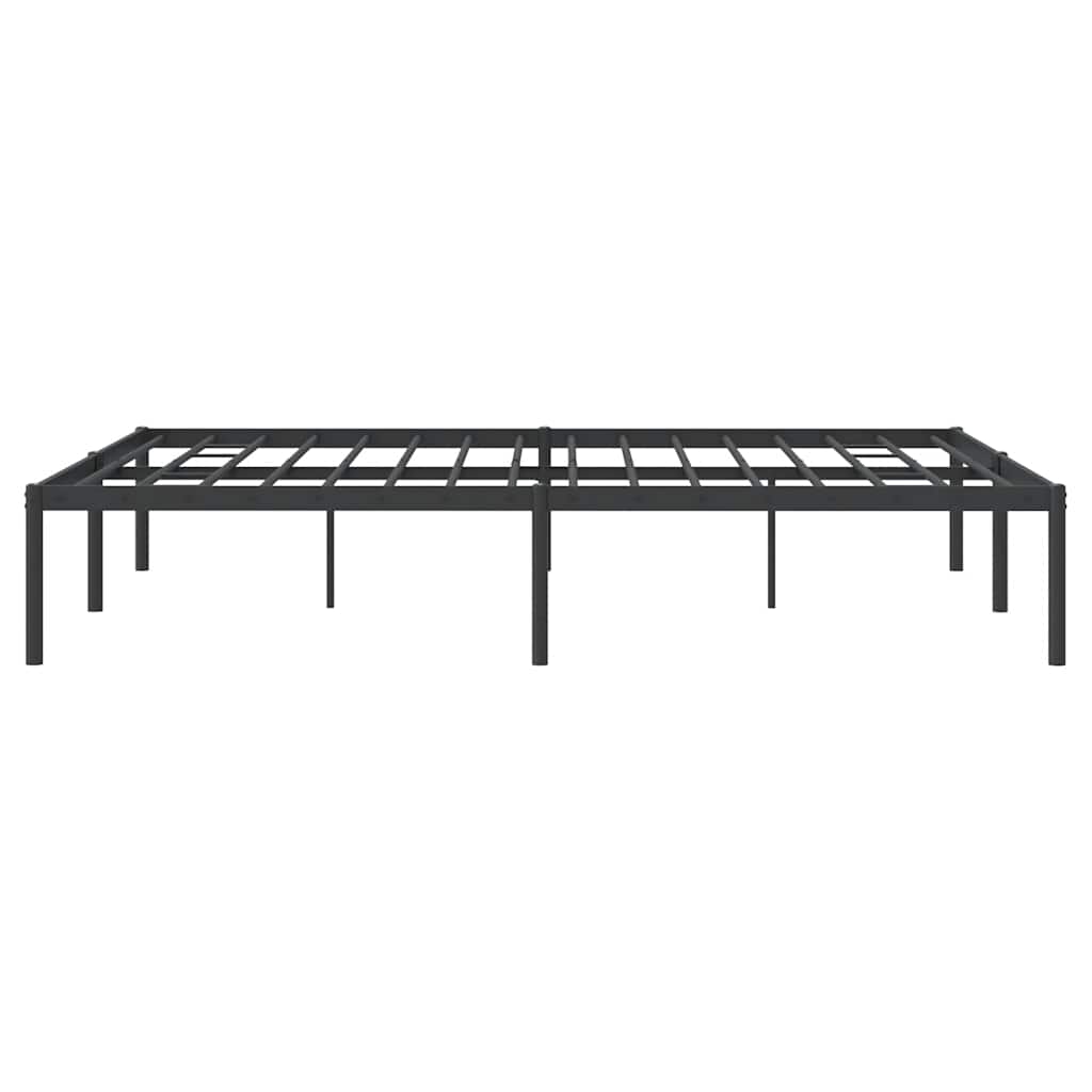 vidaXL Metal Bed Frame without Mattress Black 140x190cm