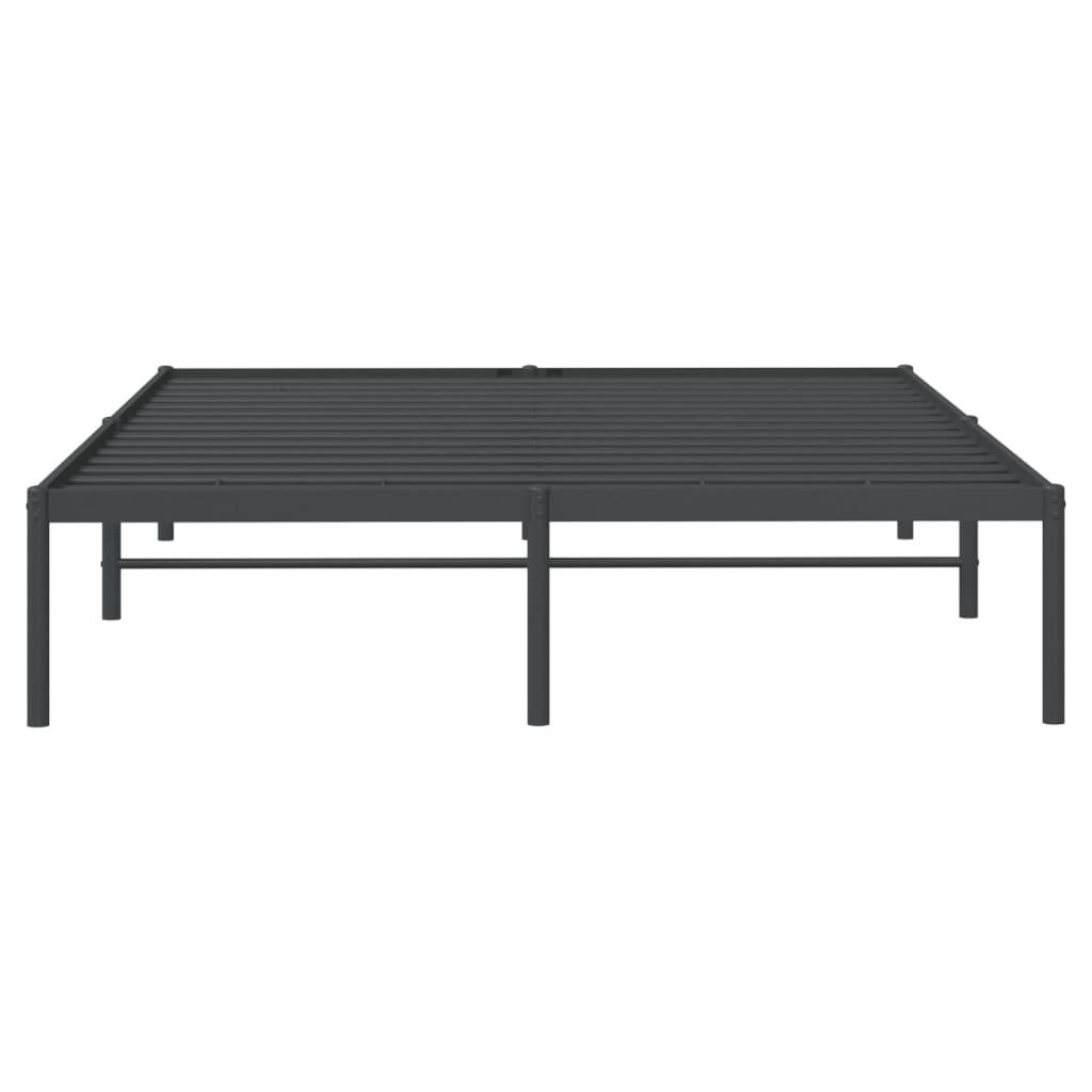 vidaXL Metal Bed Frame without Mattress Black 140x200cm