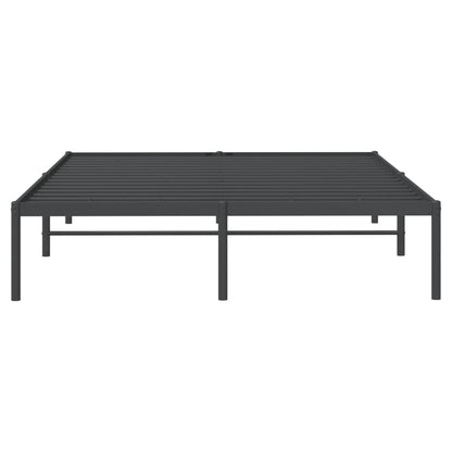 vidaXL Metal Bed Frame without Mattress Black 140x200cm