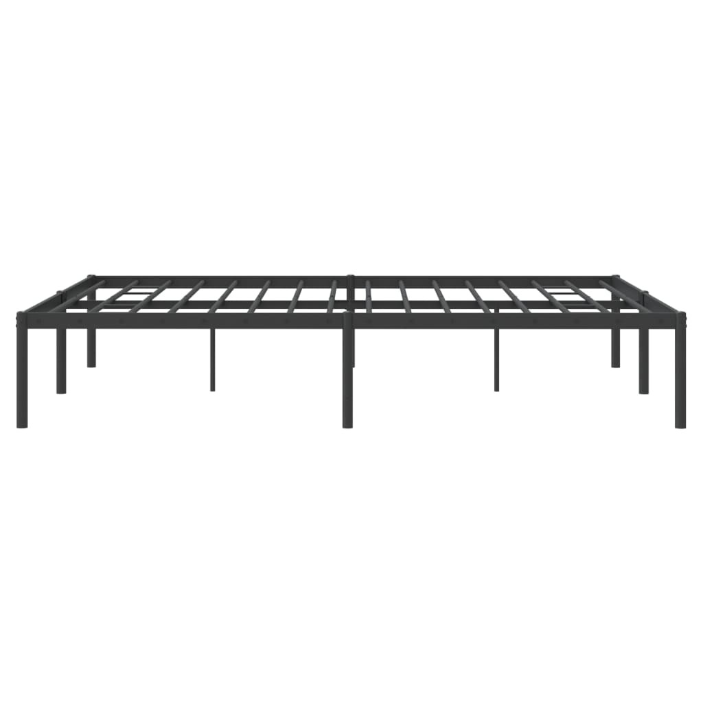 vidaXL Metal Bed Frame without Mattress Black 140x200cm